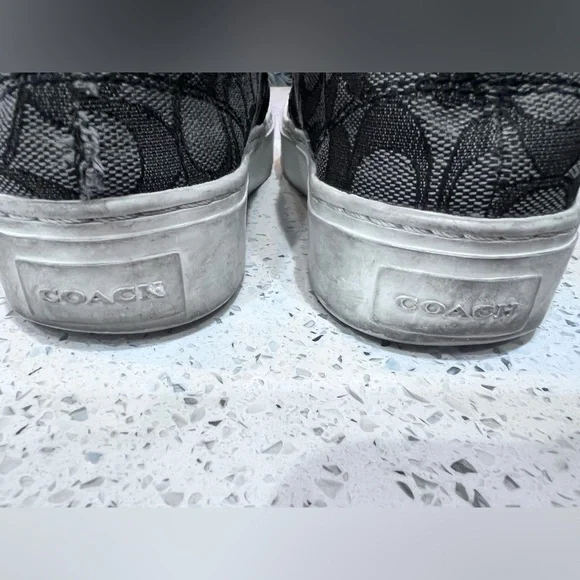 Coach Women’s Black Slip-On Trainers Sneakers GUC size 7.5 - Picture 5 of 14